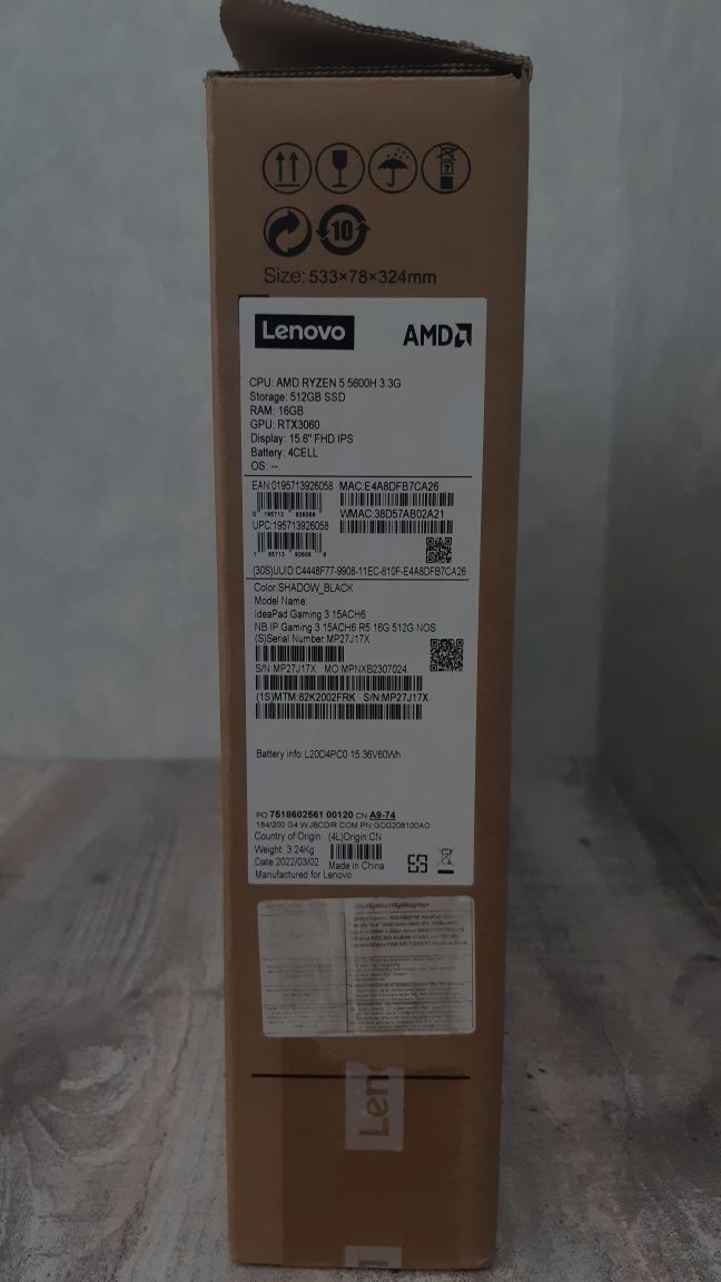 Игровой ноутбук Lenovo ideaPad GAMING 3