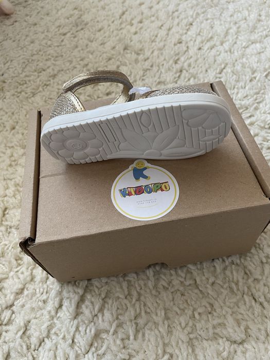 Sandale balerini piele auriu