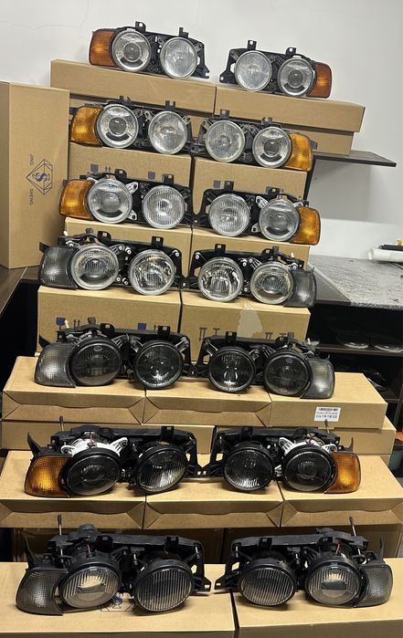 Передние фары на bmw e34