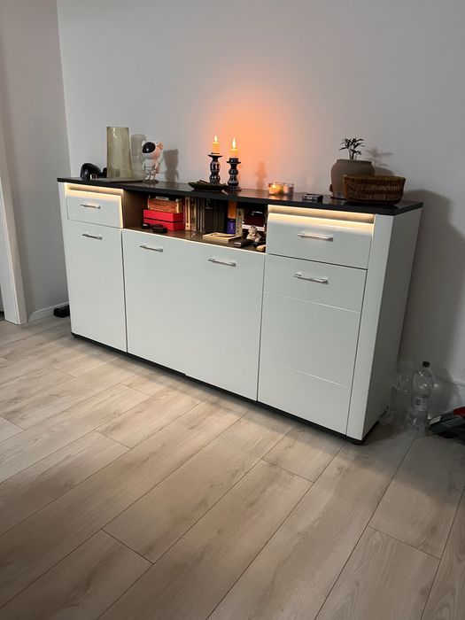 Comode moemax Alassio (grafit, alb ) lumina ambientala