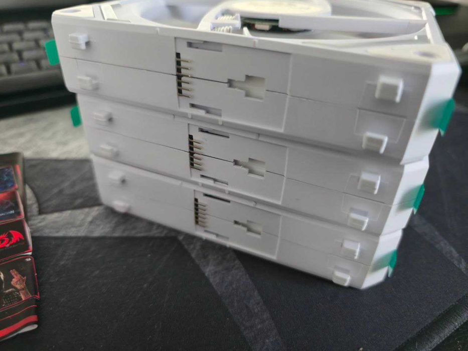 Coolere Redragon GC-F012W-R – set 3x 120mm ARGB Reversed, White