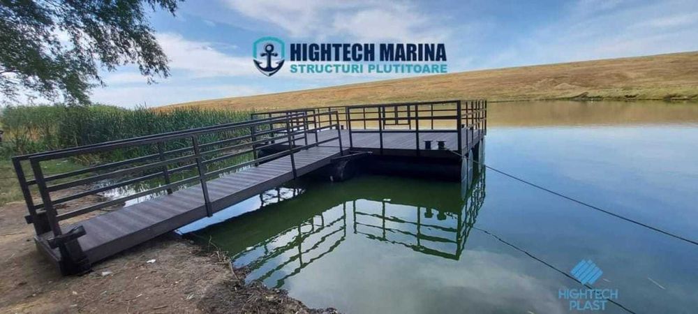 Pontoane și căsuțe plutitoare cu flotori din plastic PE-HD