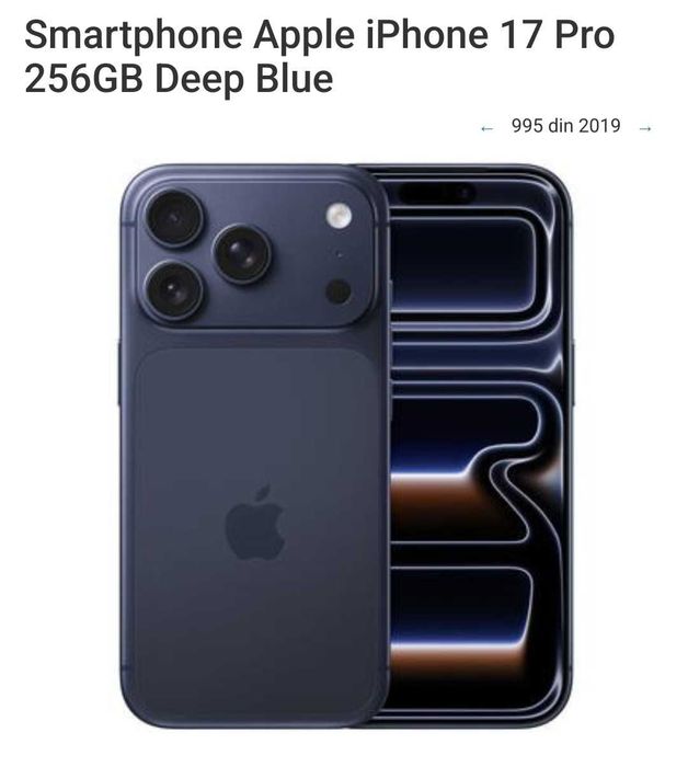 Vând iPhone 17 pro max 256 GB nou , sigilat disponibile 2 Buc