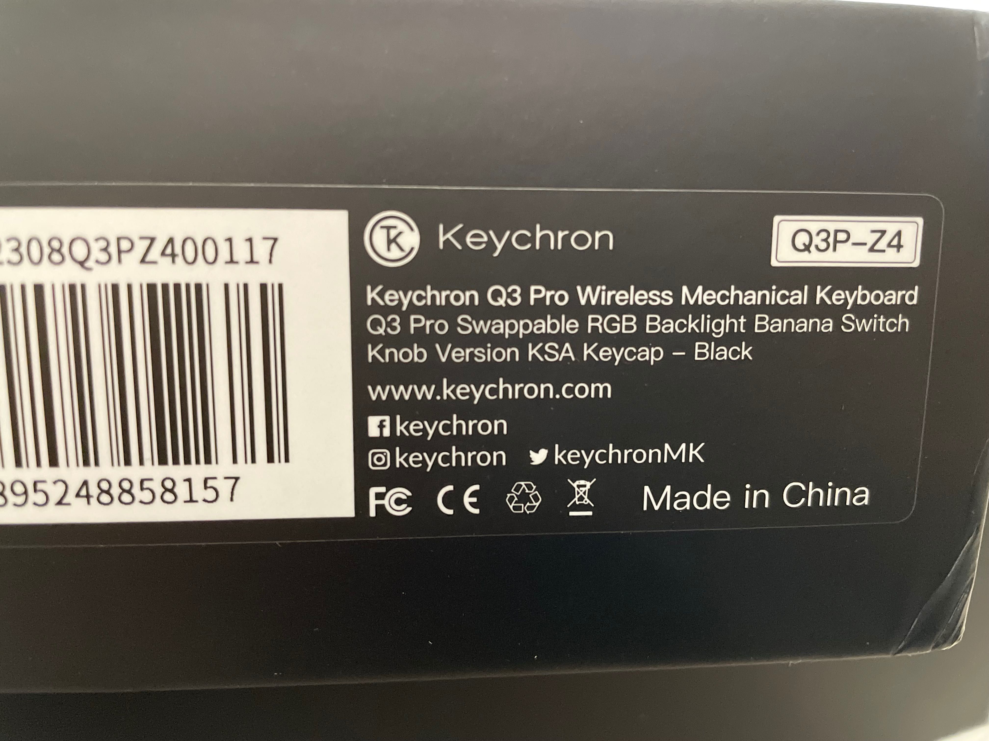 Keychron Q3 Pro wireless keyboard