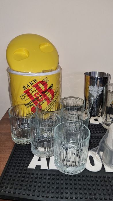 Pahare bar set x 6 buc frapiere shaker organiz bar