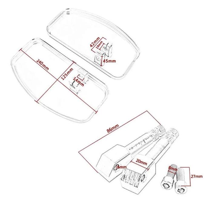 Placa Scarite Suport Moto Chopper Cruiser Fata Spate Foot Peg A200160