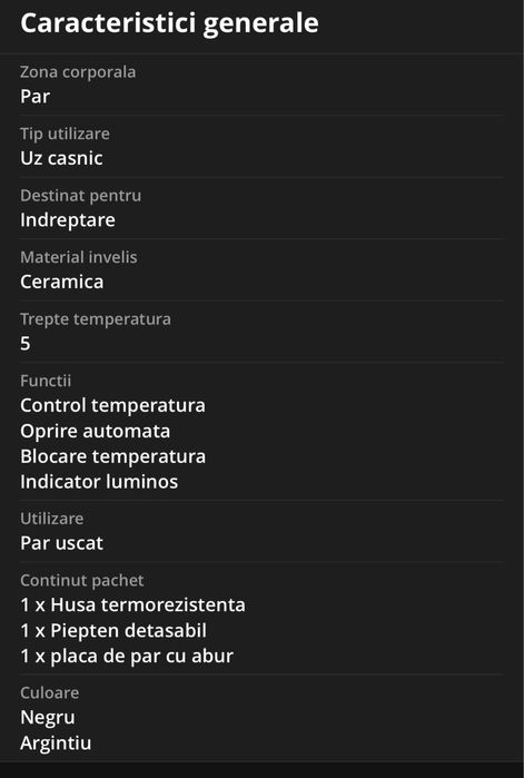 Placa de par BaByliss cu aburi Steam Lustre 210 - ceramic - 5 trepte