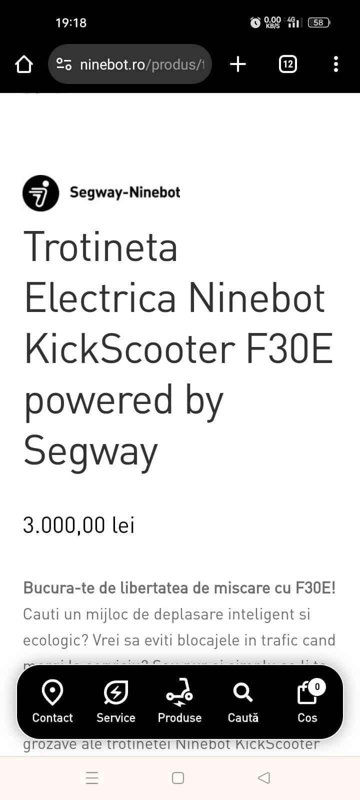 Trotineta KickScooter F30E