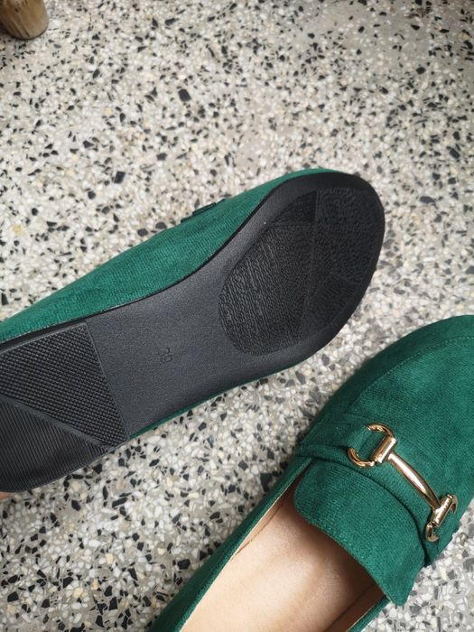 Зелени обувки - мокасини