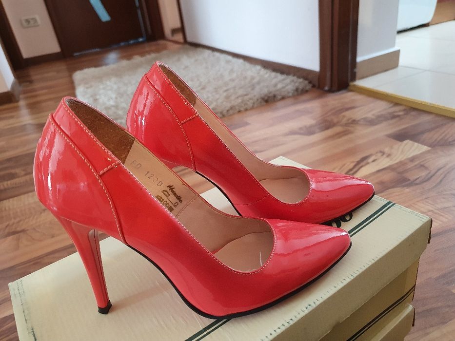 Pantofi din piele lăcuită, Marelbo, 35