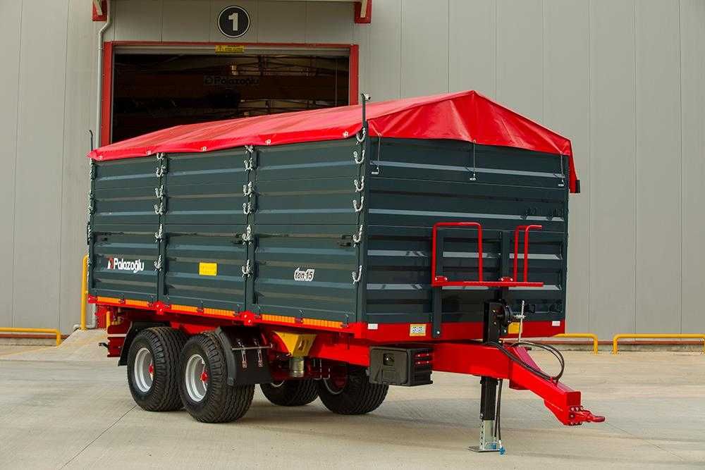 Remorca transport cereale, remorca cu axa tandem 15 tone