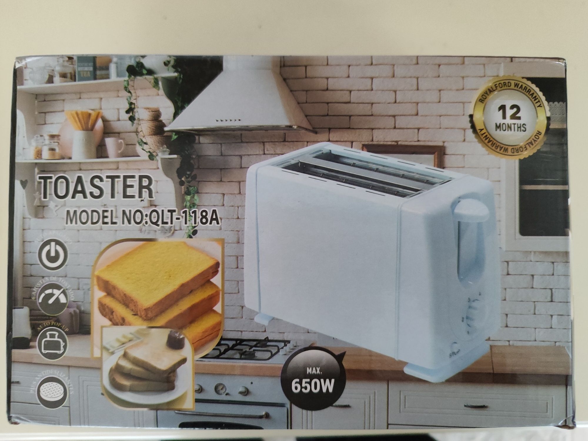 Тостер 650w. Абсолютно новый