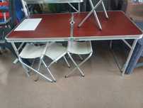 Masa pliabila de camping inaltime reglabila + 6 scaune pliabile