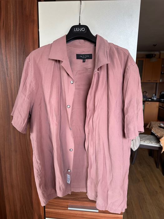 RAG & BONE мъжка риза пепел от рози, много удонба материя
