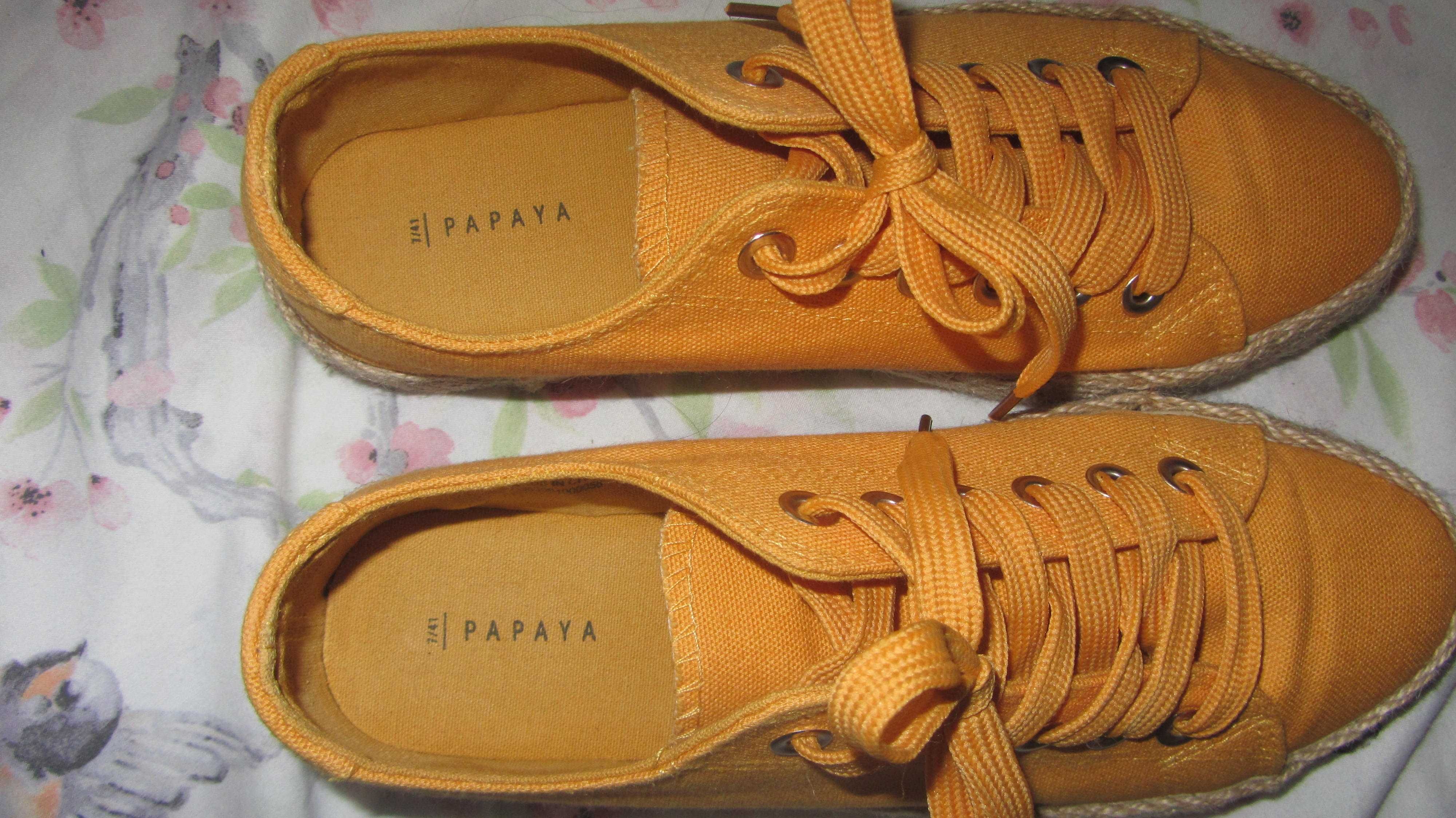 Отлични кецове еспадрили Matalan Papaya 40,5-41 номер, стелка 26 см