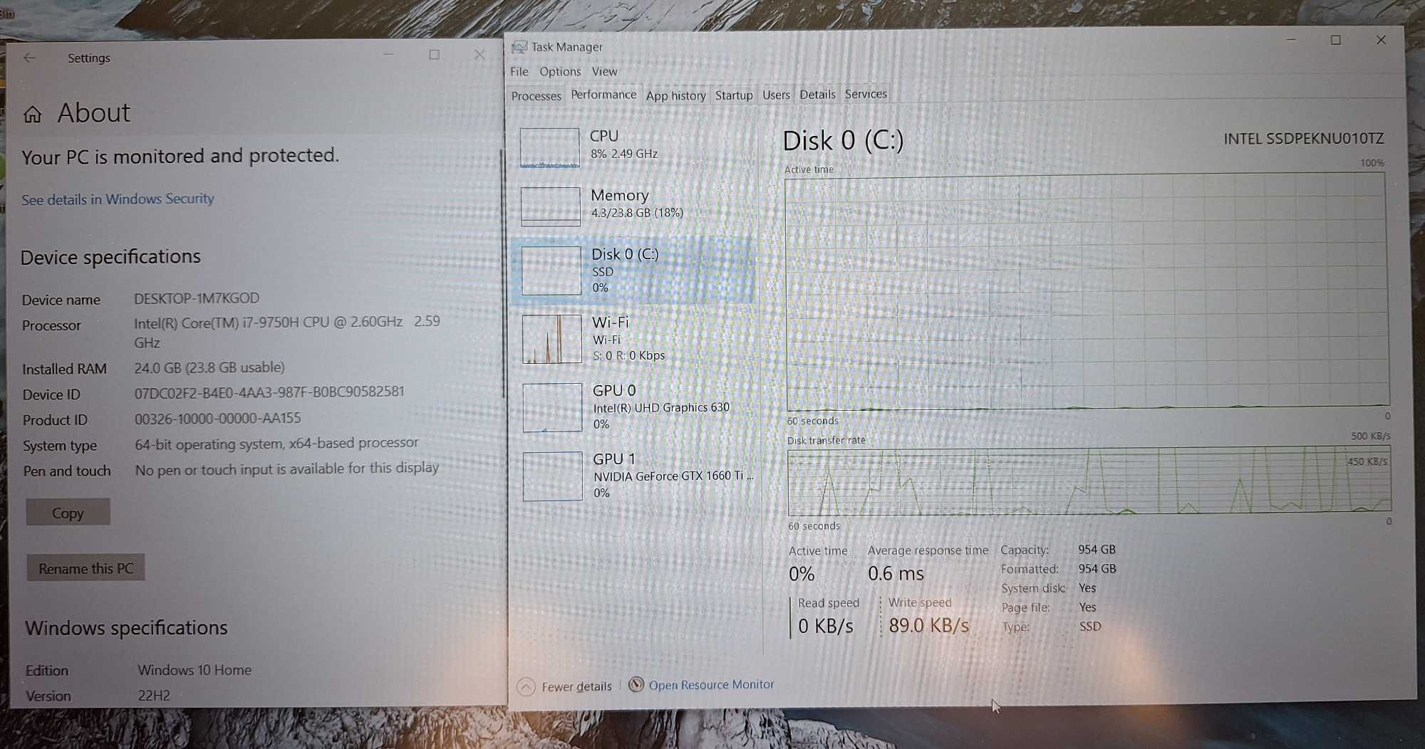 15.6' IPS Dell Core i7-9750H/GTX 1660Ti 6GB GDDR6/24GB/1TB SSD Gaming