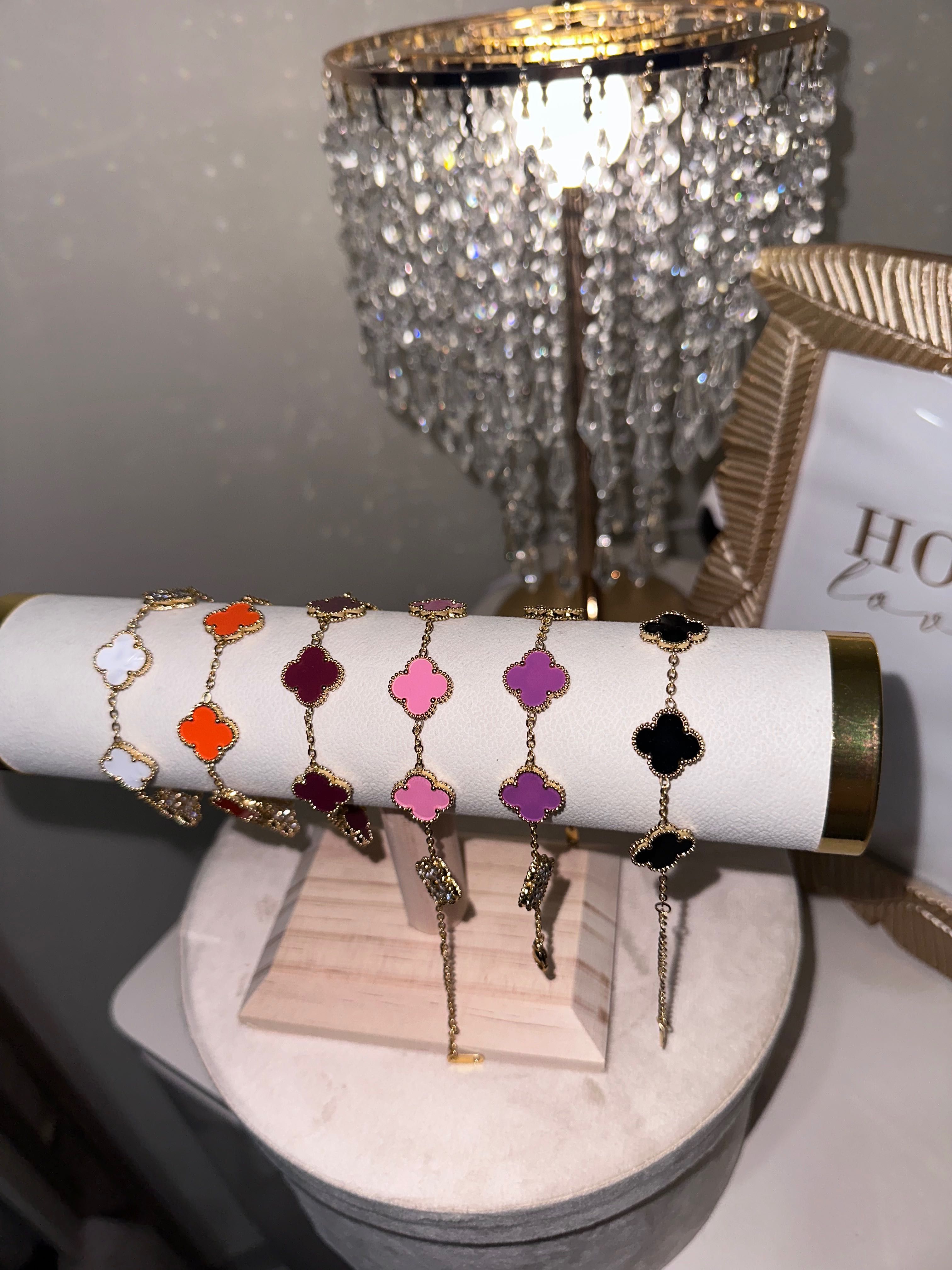 Гривни с детелини по модел на Van Cleef двулицеви