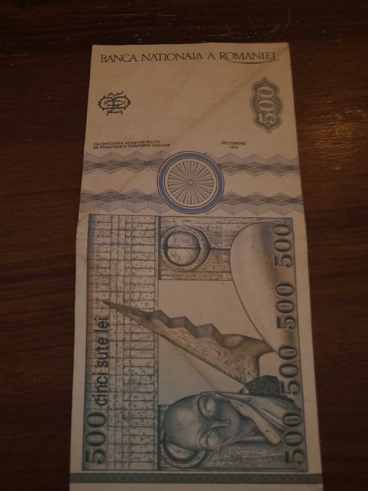 Bancnota Constantin Brancusi (1876-1957) decembrie 1992