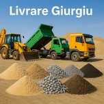 Nisip, balast, sort, piatră, pământ umplutură/negru – livrare Giurgiu