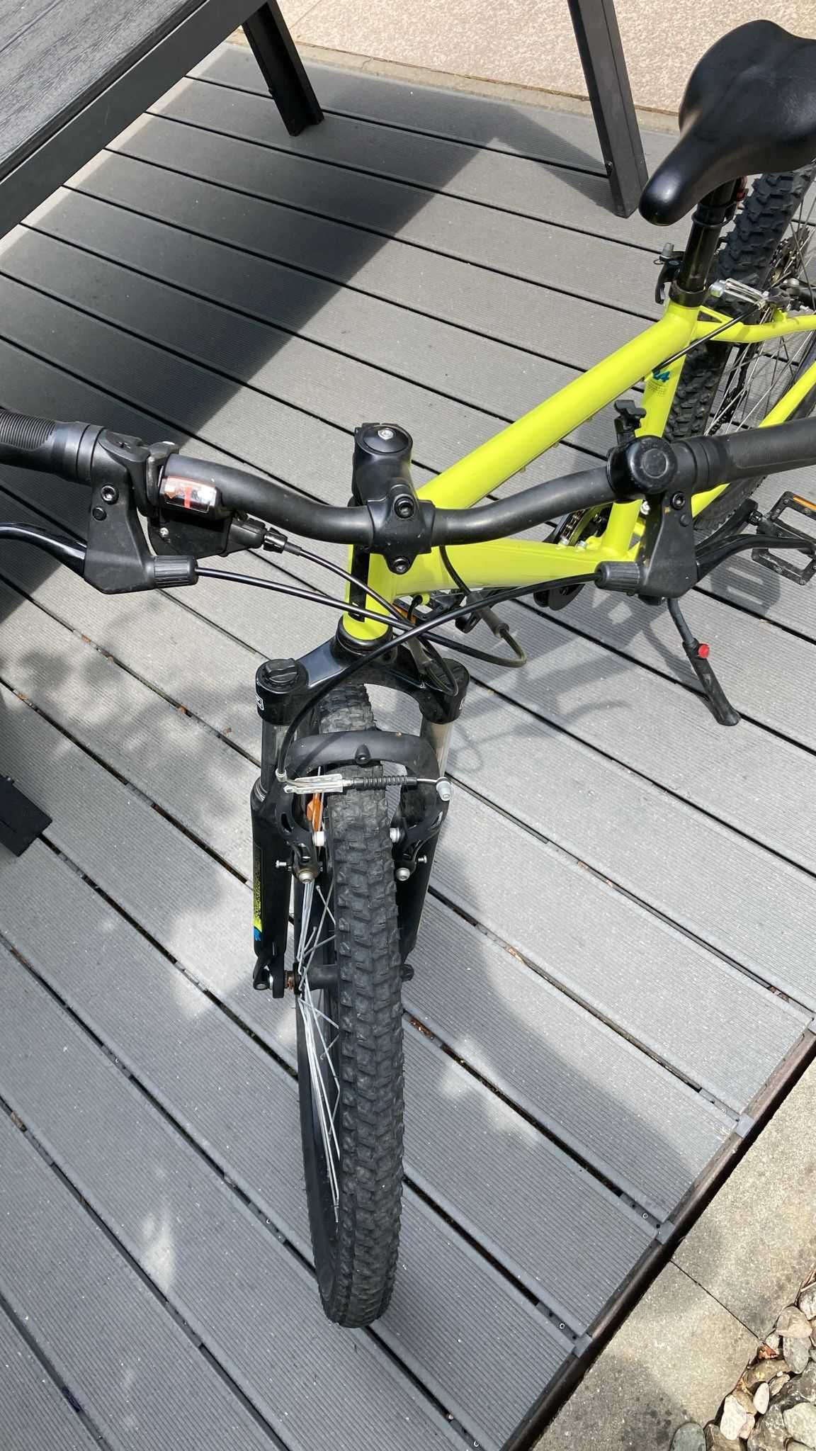 BTWIN Bicicletă MTB ST 500 24" galben copii 135-150 cm (9 - 12 ani)