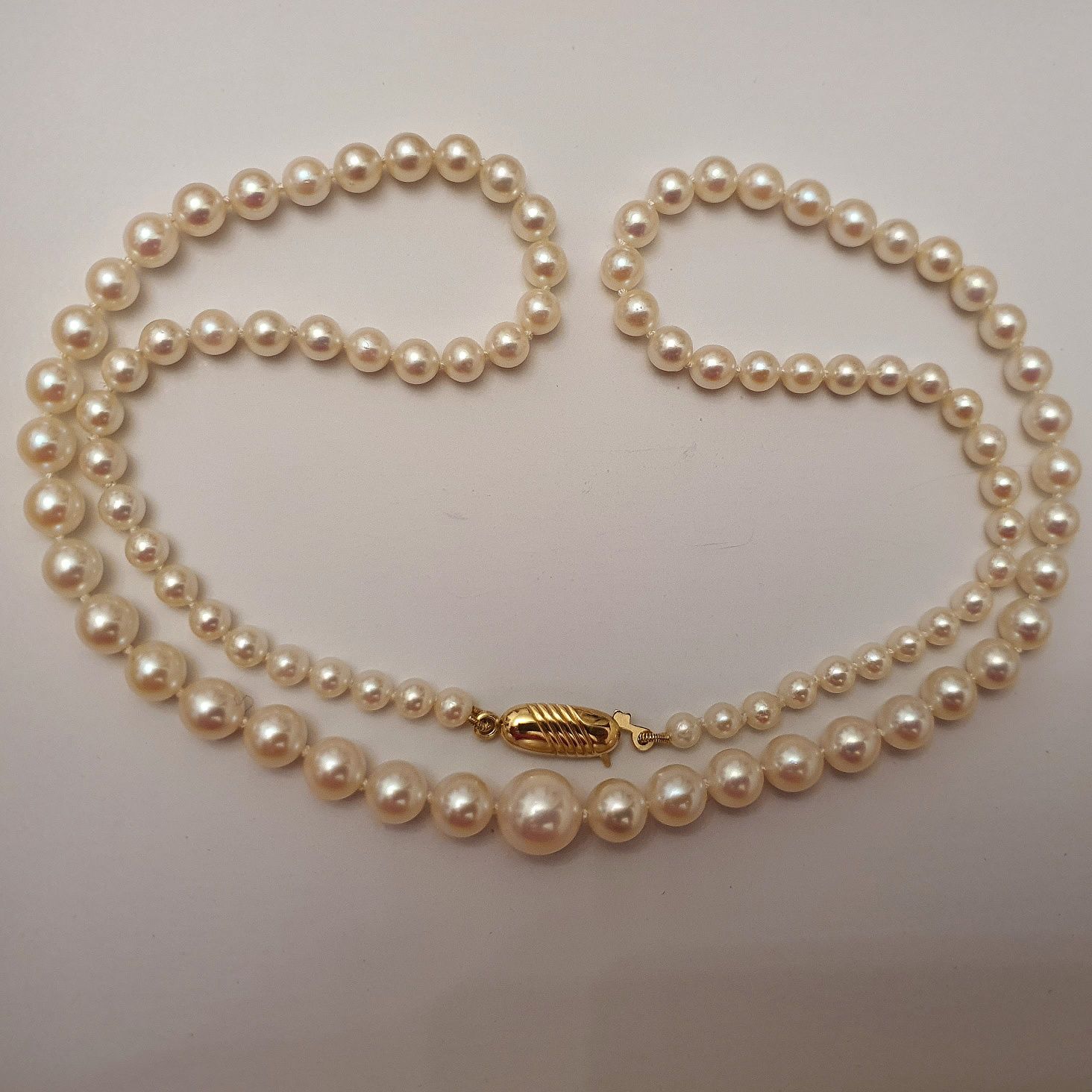 colier perle naturale akoya 3-8 mm cu inchizat. aur 18k