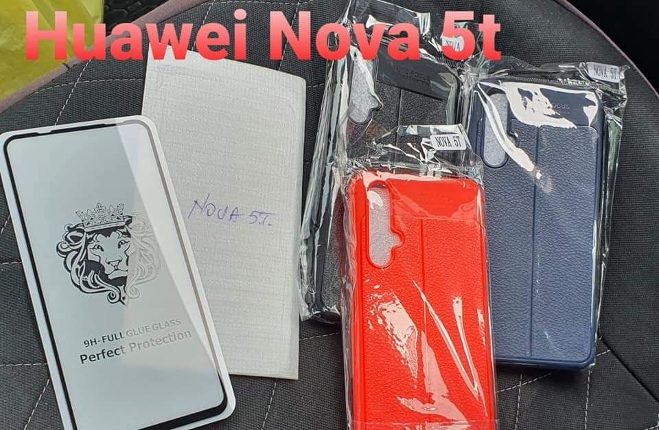 Huawei Nova 5t Folie sticla si husa