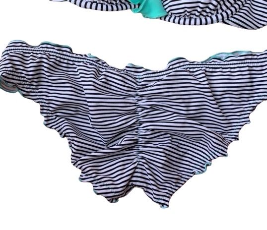 Costum de baie nou dungi Victoria Secret ORIGINAL import USA albastru