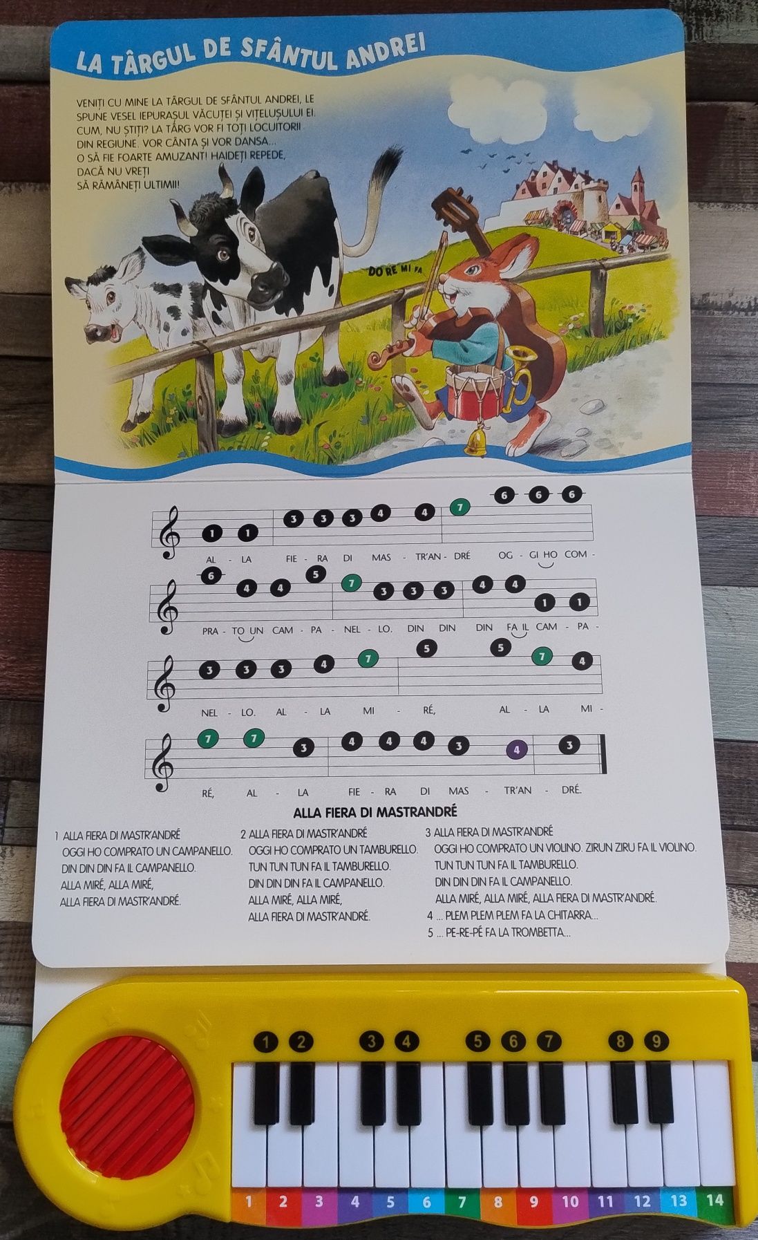 Carte cu pian, nouă , română-italiană