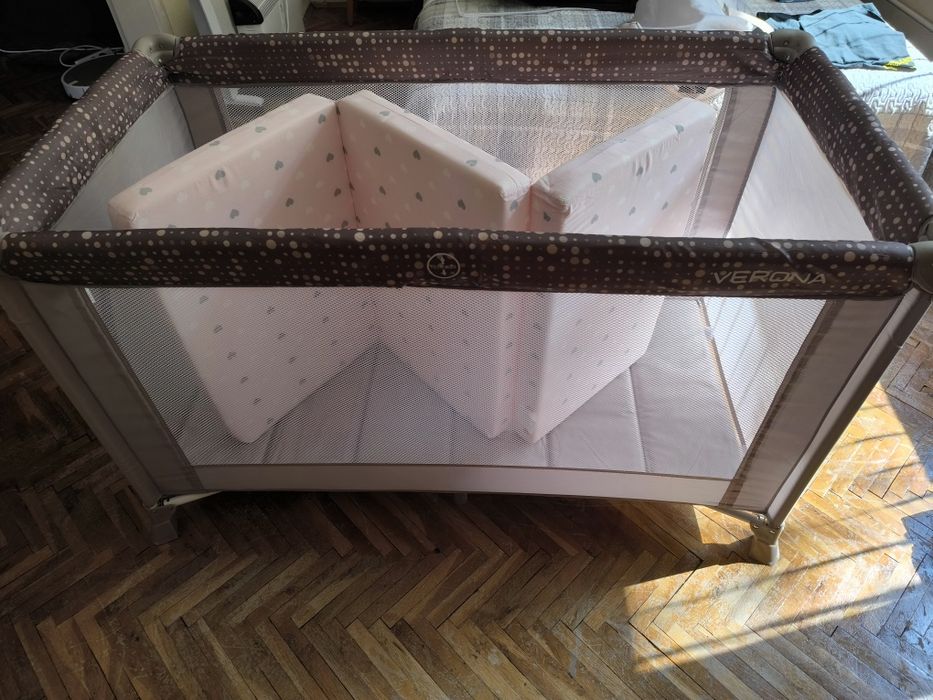 Сгъваемо легло + матрак, 120см /60см