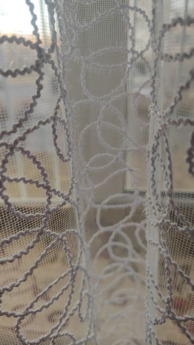 Тюль белый красивый