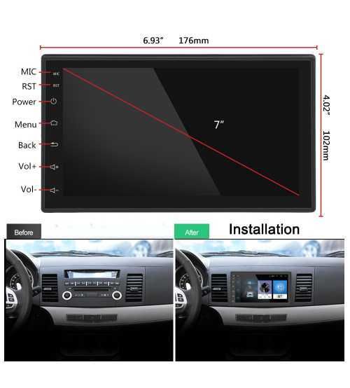 Dvd auto cu touchscreen si android wi fi