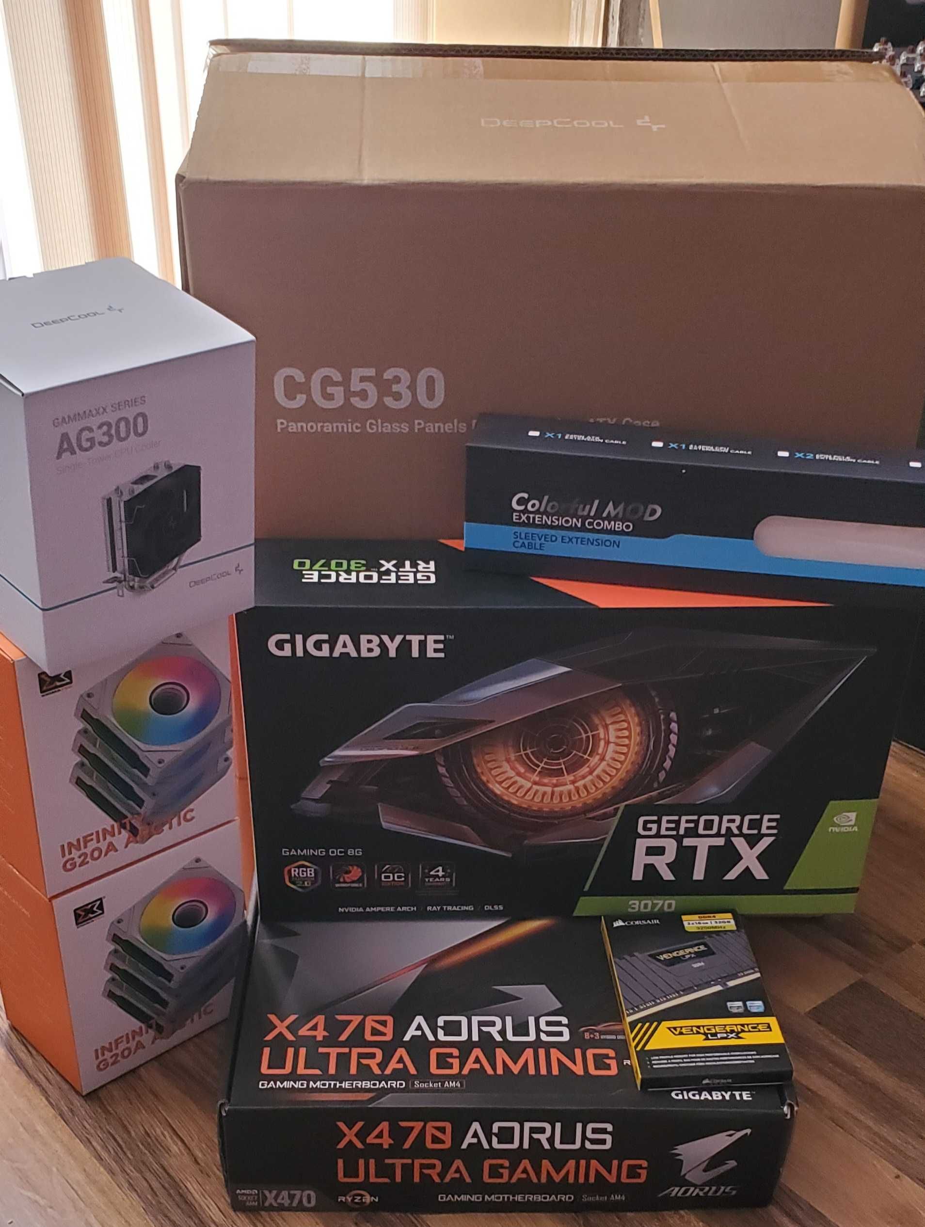 Геймърски Компютър: Ryzen 5 3600/32GB/RTX 3070 8GB/512GB SSD/1TB HDD