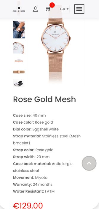 Часовник Paul Mcneal с гривна