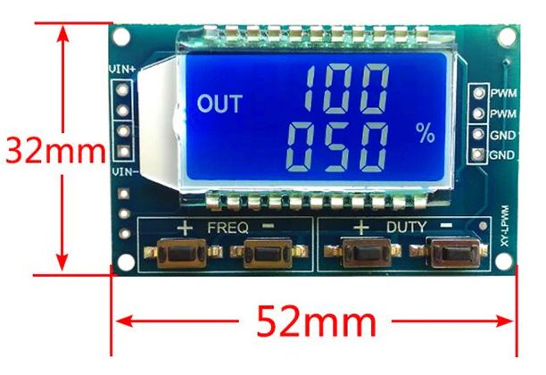 Generatoare frecventa semnal reglabil modulat impulsuri PWM LCD