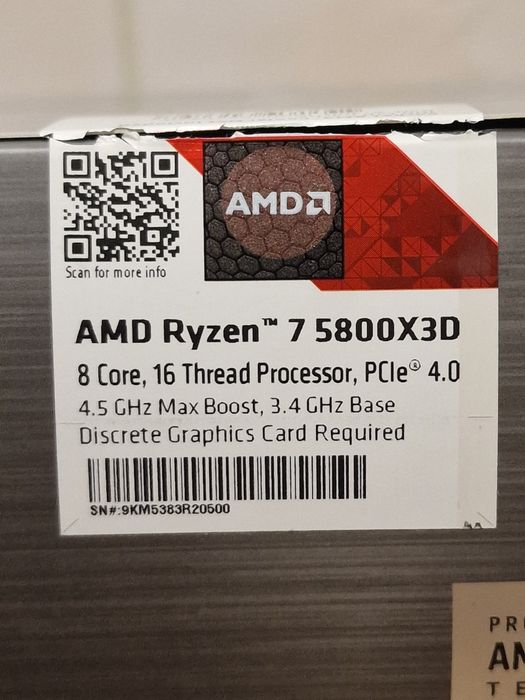 Procesor Ryzen 7 5800X3d Am4