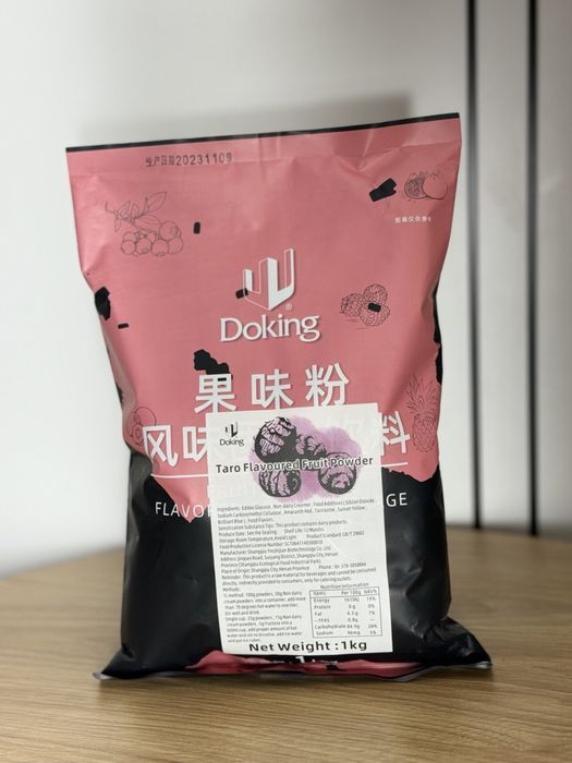 Dokind молочный порошок со вкусом таро, тапиока,джуз боллы,сиропы