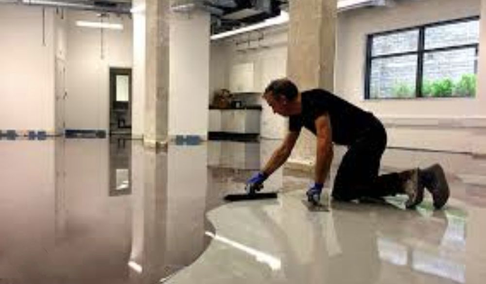 Эпоксидные наливные полы. Промышленное покрытие.