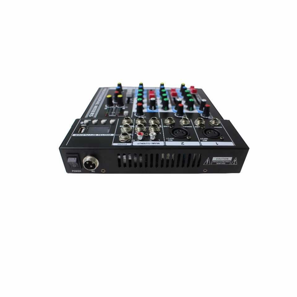 Mixer audio profesional neamplificat Consola DJ 4/7/8 canale Bluetooth