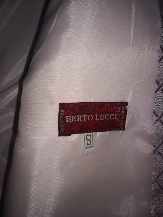 Lavalieră și cravată roz marca Berto Lucci, măsura S