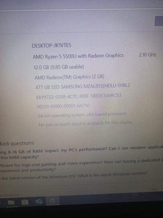 Laptop Lenovo Ideapad 1