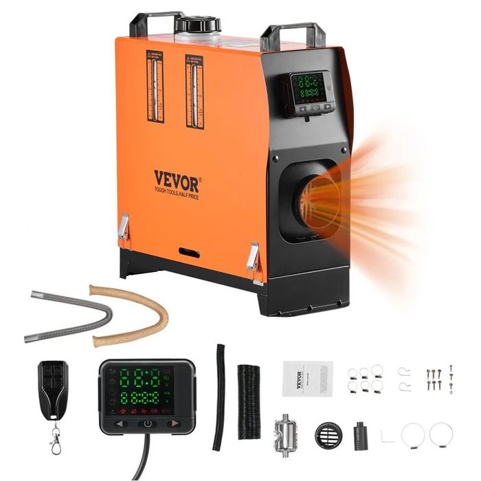 Încălzitor de aer diesel VEVOR All-in-one 12V 8KW Telecomandă LCD