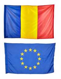 Drapel România și UE 90x150 cm