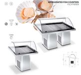Vitrina refrigerare peste / 144 cm / INOX / NOU