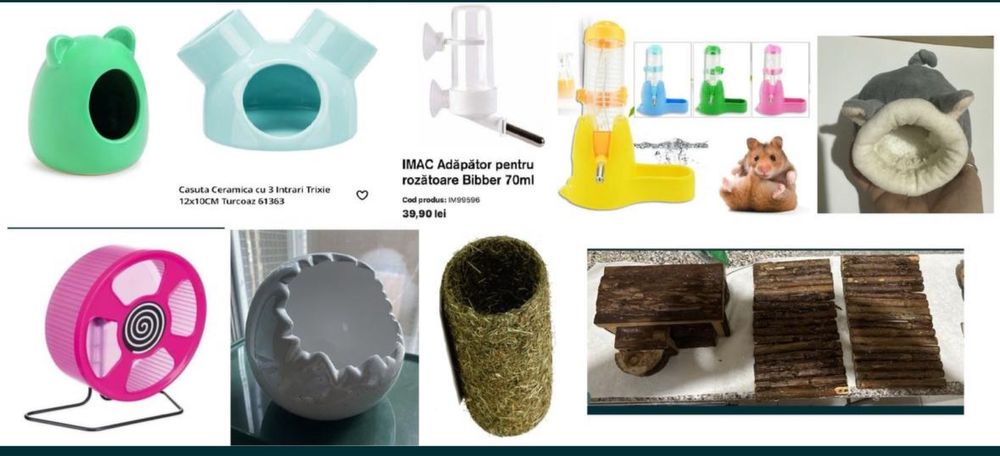 Accesorii hamster diferite jucarii