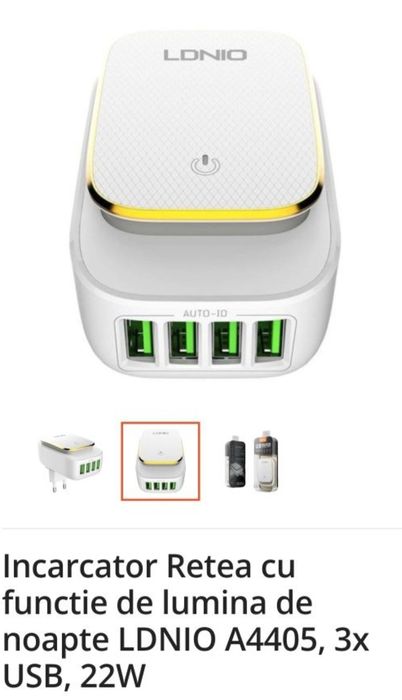 Încărcător telefon x4 usb/iphon