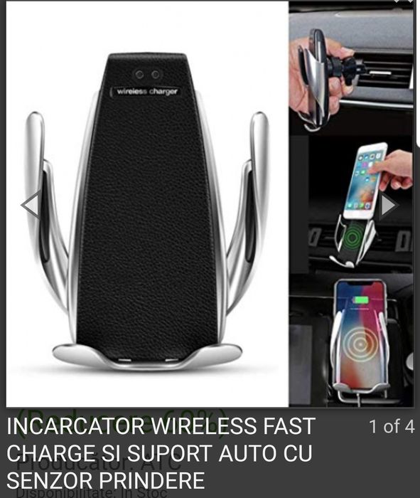 Suport telefon wireless și senzor de miscare.