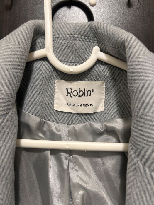 Синьо дамско  палто