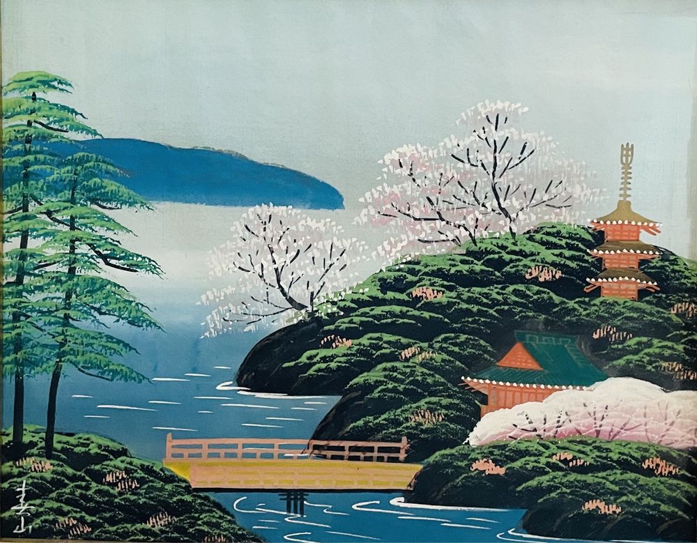 Tablou asiatic -japonez primavara pictura pe panza