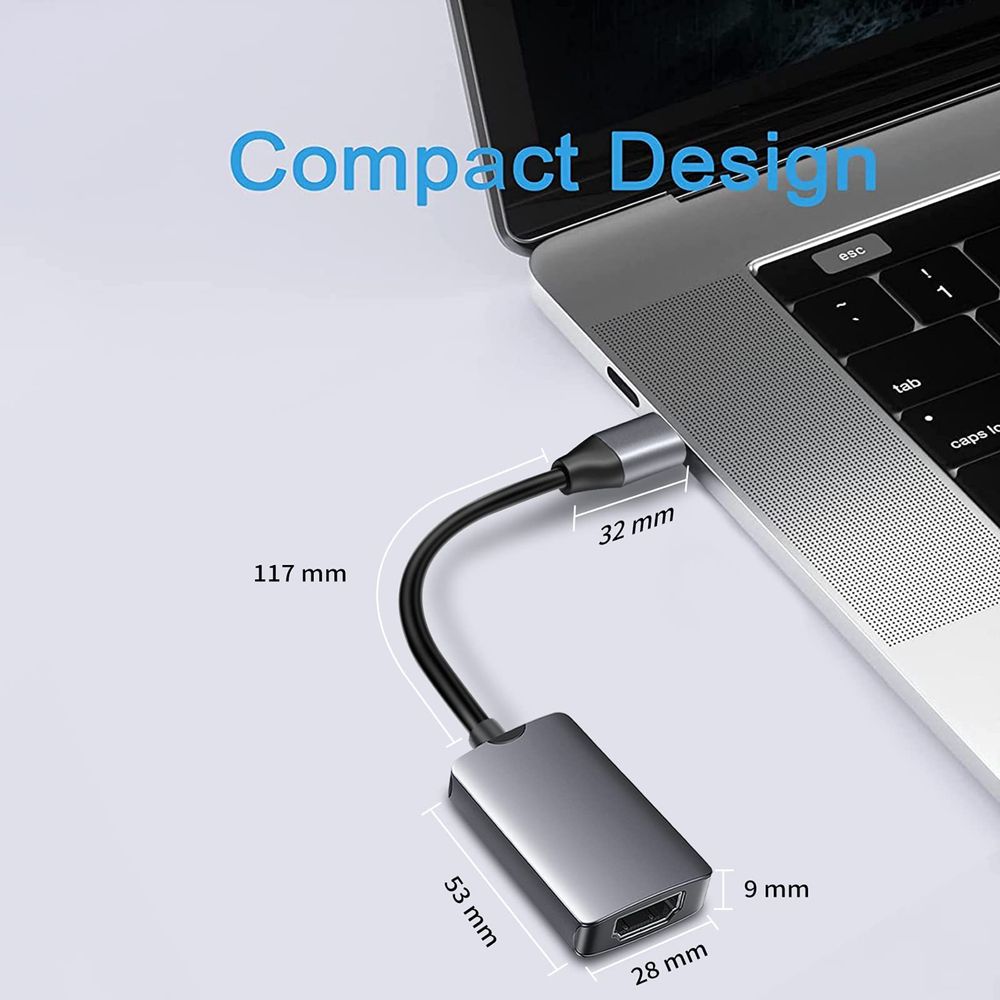 MITOVAYA USB-C към HDMI адаптер 4K 60Hz за MacBook Air/Pro/Samsung/