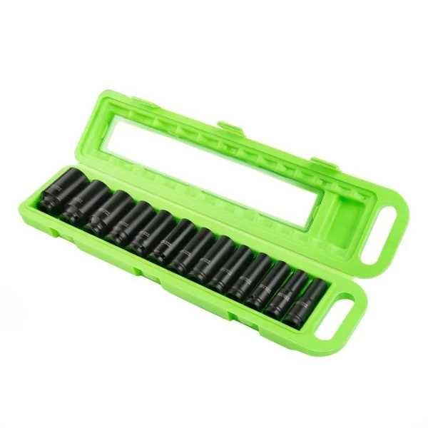 13 buc. chei tubulare de impact lungi de 1/2″, 6 puncte, DS1111